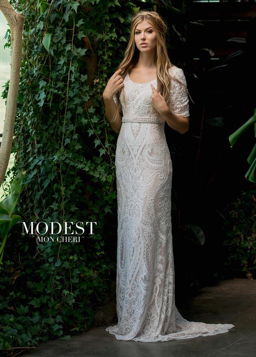 Mon Cheri TR11833 Modest Wedding Dress from A Closet Full of Dresses