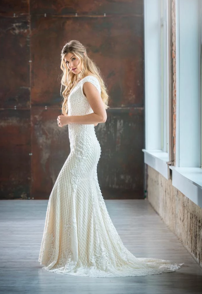 Mon Cheri TR21910 Modest Wedding Dress from A Closet Full of Dresses