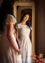 Mon Cheri TR11985 Modest Wedding Dress from A Closet Full of Dresses
