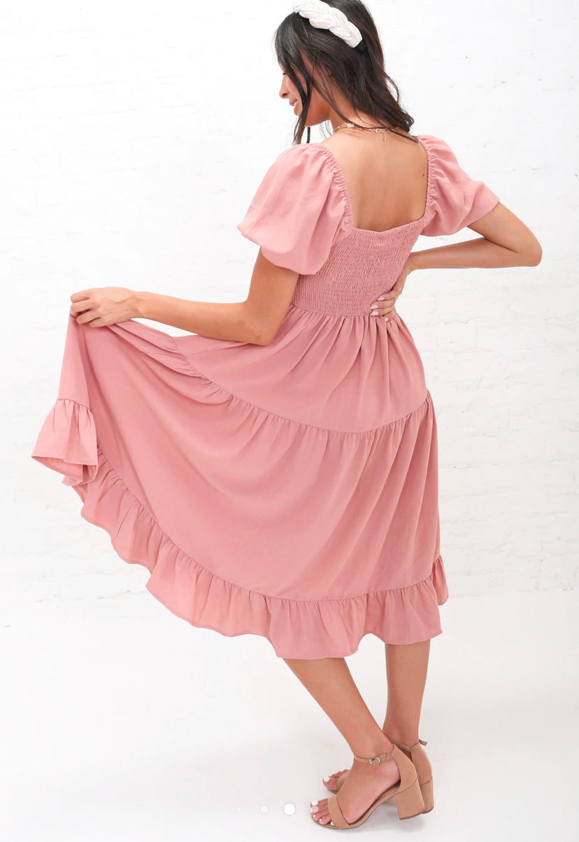 Poppy in Canyon Rose Modest Dress