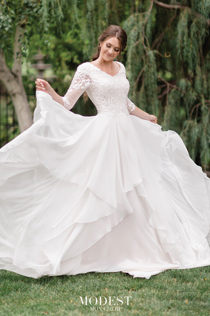 modest wedding dresses with lace Chic Mermaid Straps Bridal Gowns CBD413 SELINADRESS Discover the epitome of bridal elegance with this sophisticated high High Neck Wedding Dress Styles