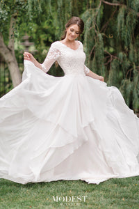 TR11978 Modest Wedding Dress