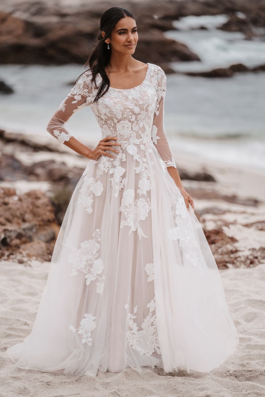 M681 Modest Wedding Dress