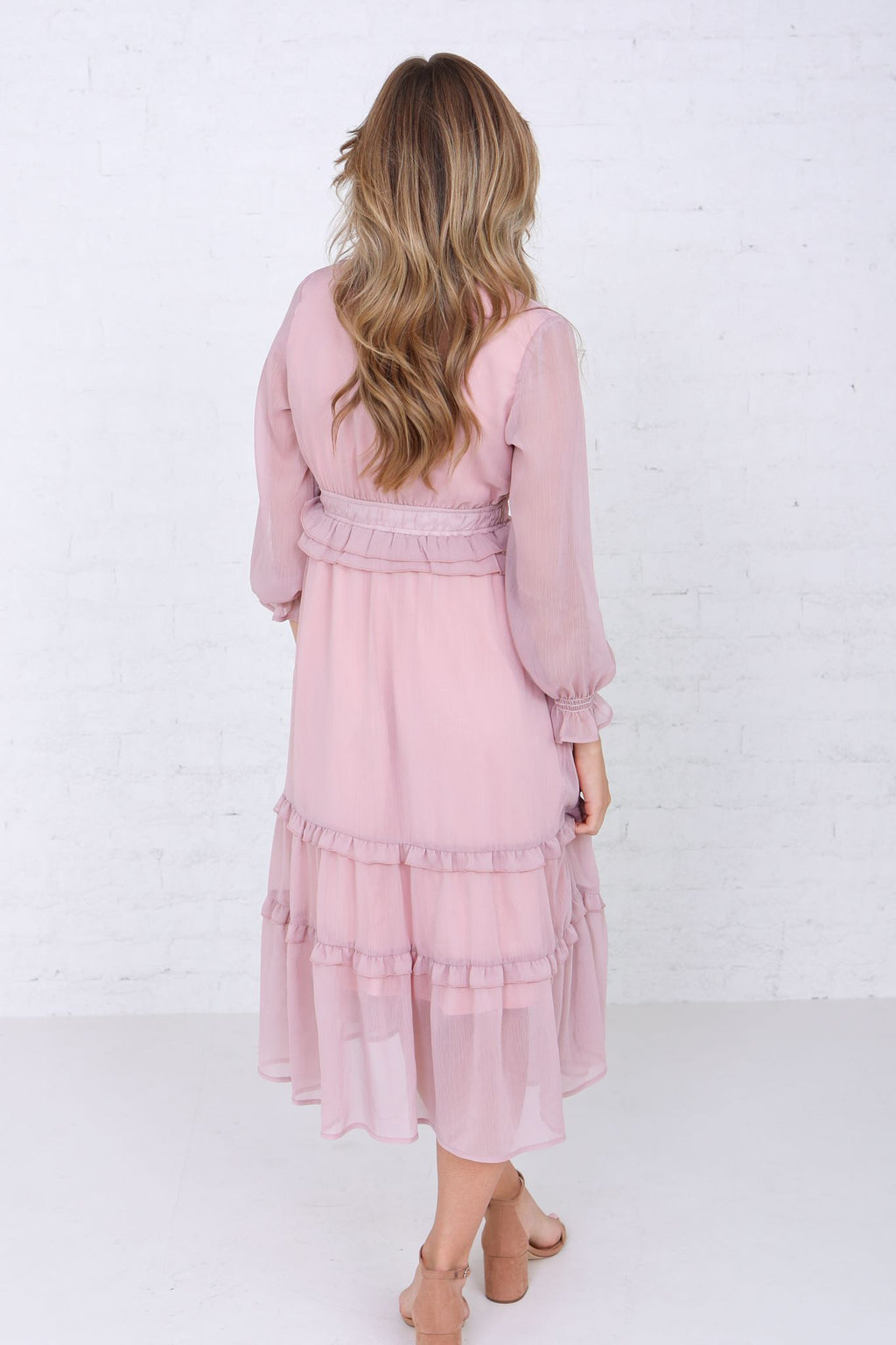 Betty in Mauve Rose Modest Midi