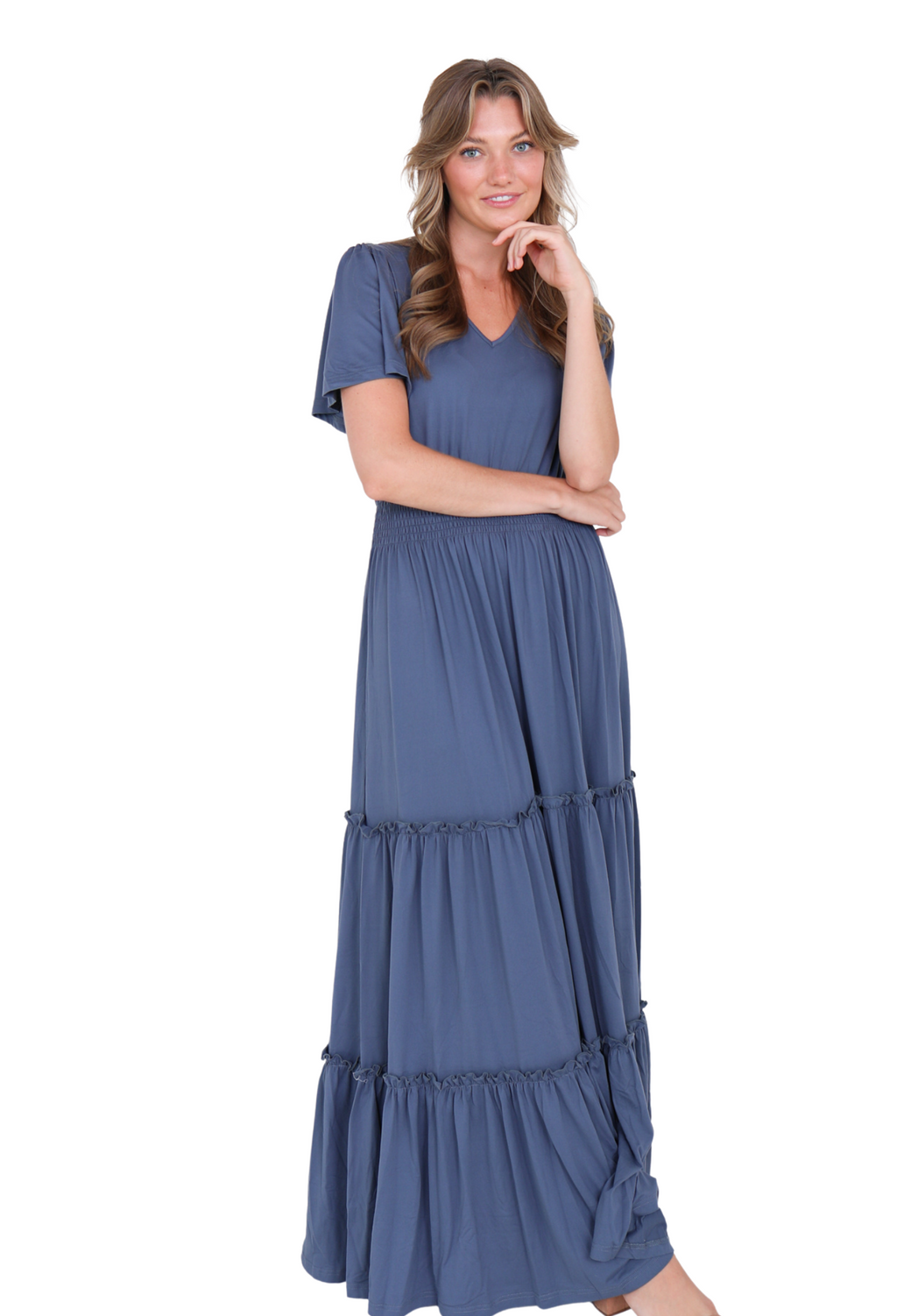 Cove in Nightshadow Blue Modest Maxi