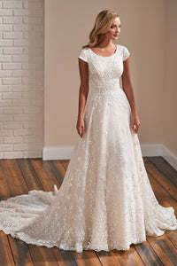 TR22173 Modest Wedding Dress