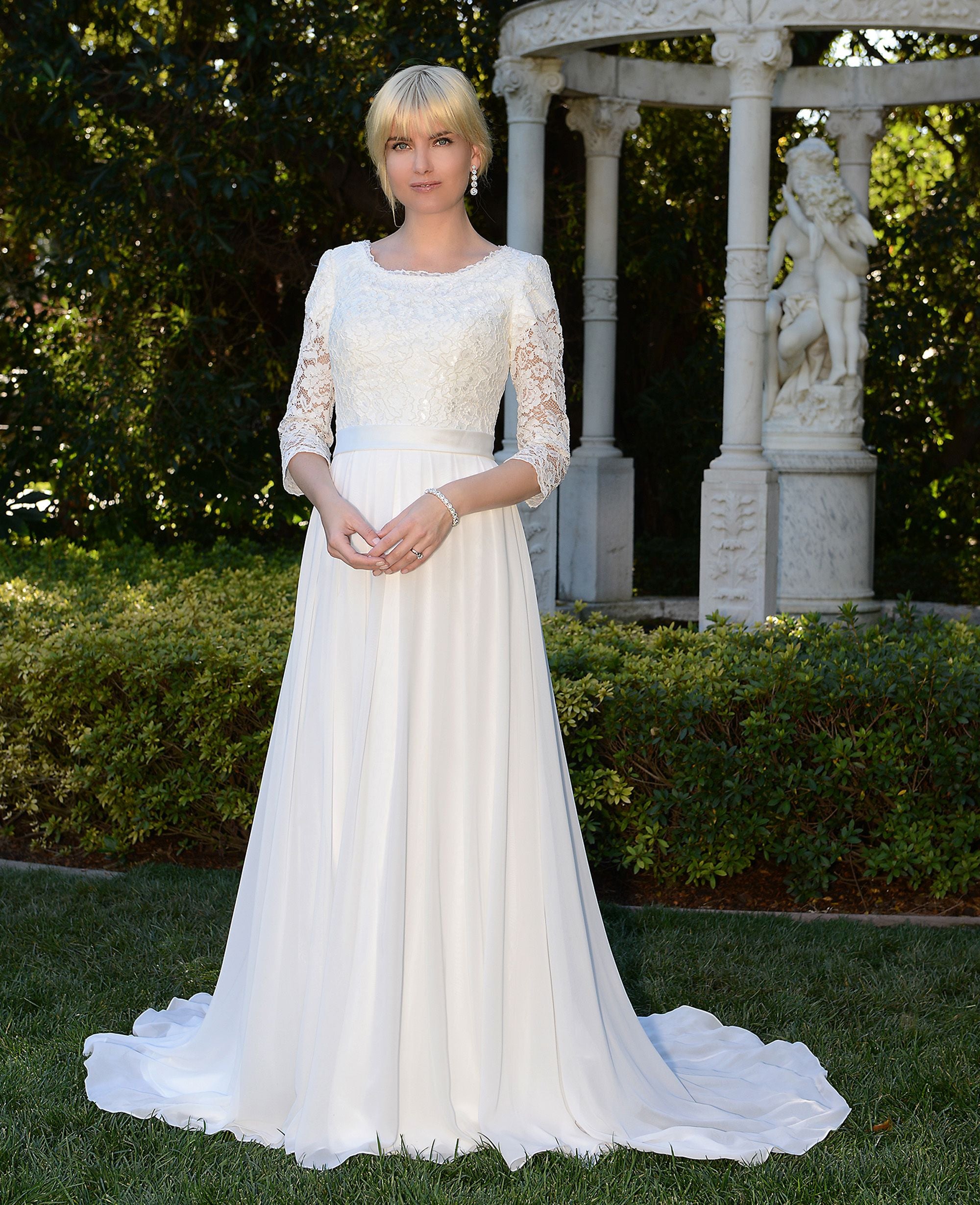 Venus Bridal TB7715 Modest Wedding Dress | A Closet Full of Dresses White size 24 Venus Bridal TB7715 Modest Wedding Dress | A Closet Full of Dresses White size 24