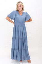 Taylor Modest Maxi in Colony Blue