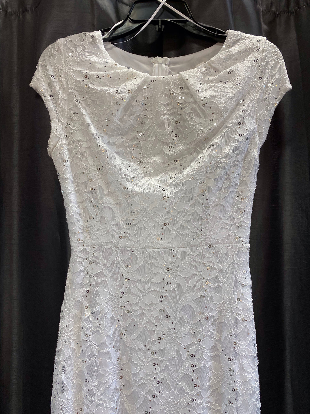 Ella White Modest Long Prom Dress