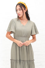 Taylor in Moss Green Modest Dress