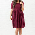Emery Burgundy Lace Dress