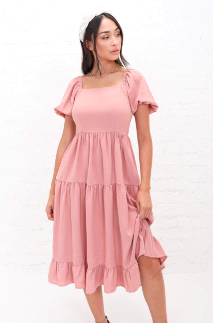 Poppy in Canyon Rose Modest Dress