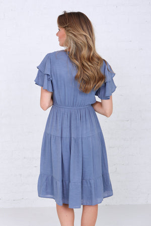 Remington in Blue Shadow Modest Dress