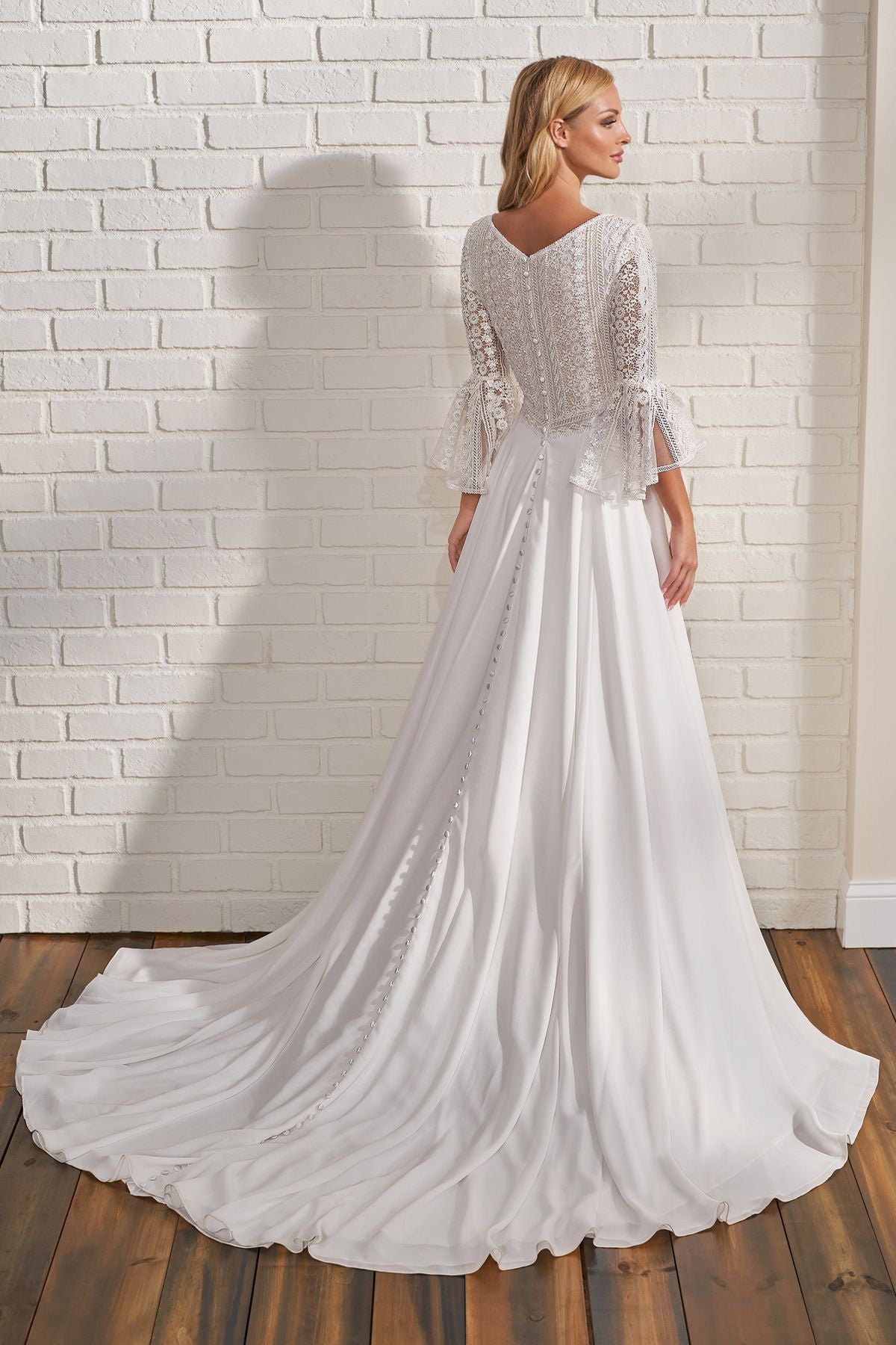 TR22187 Modest Wedding Dress