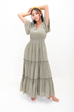 Taylor in Moss Green Modest Dress
