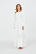 Millie White Modest Temple Dress