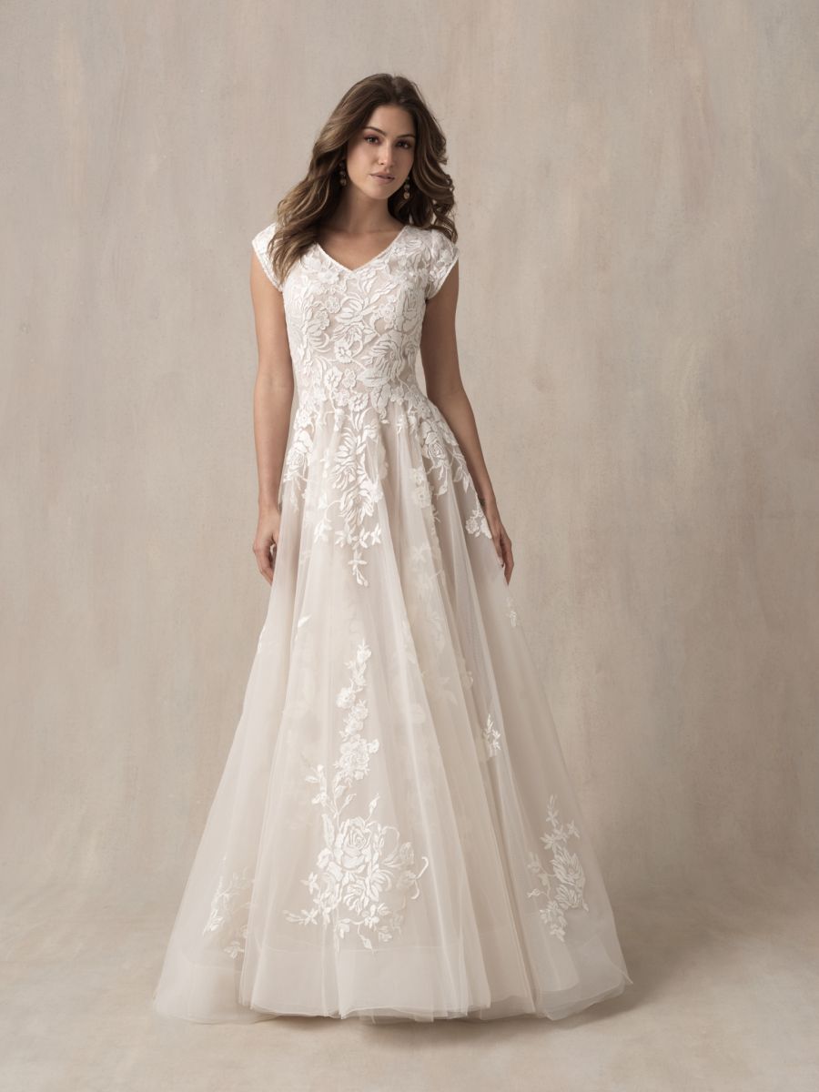 M674 Modest Wedding Dress