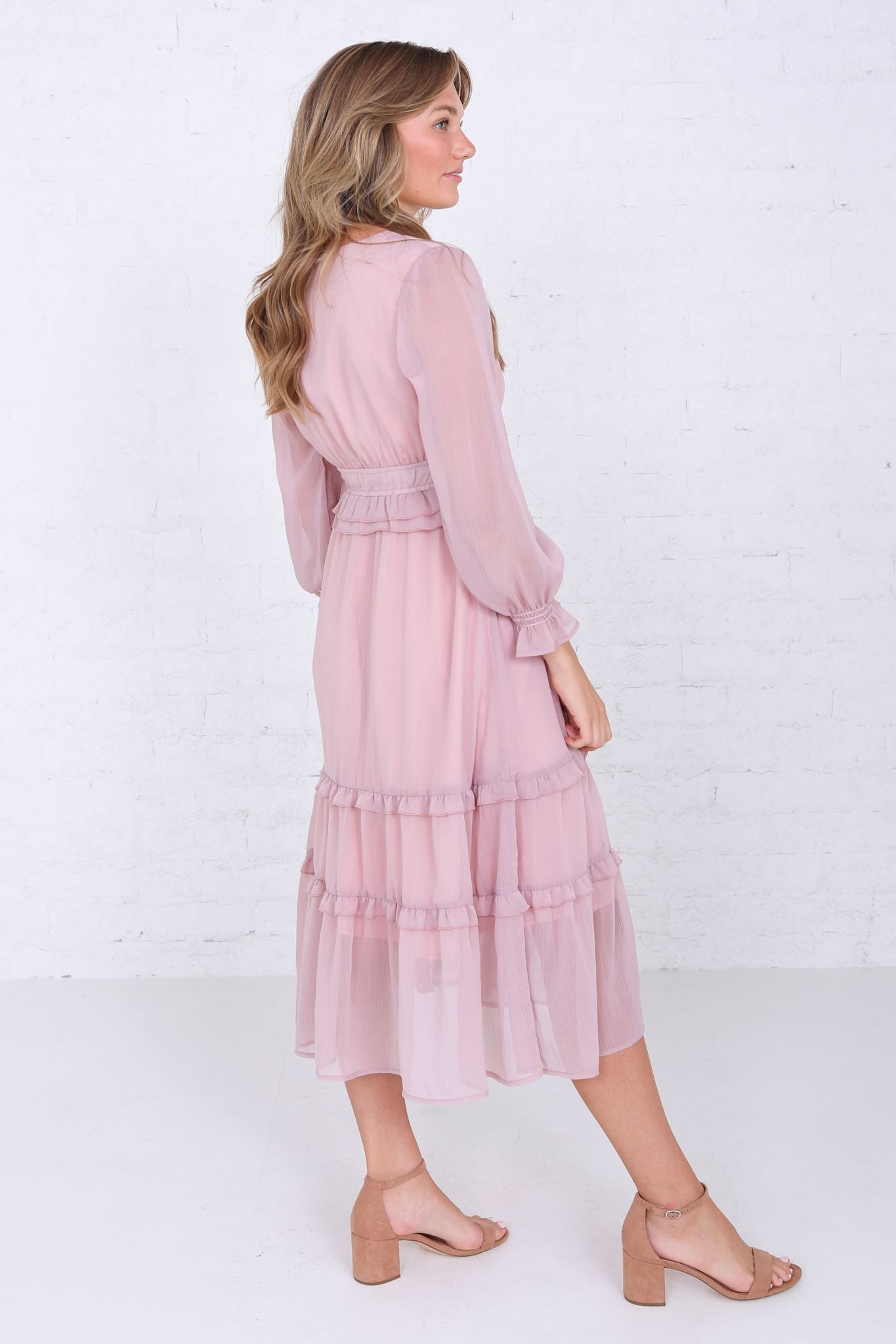 Betty in Mauve Rose Modest Midi
