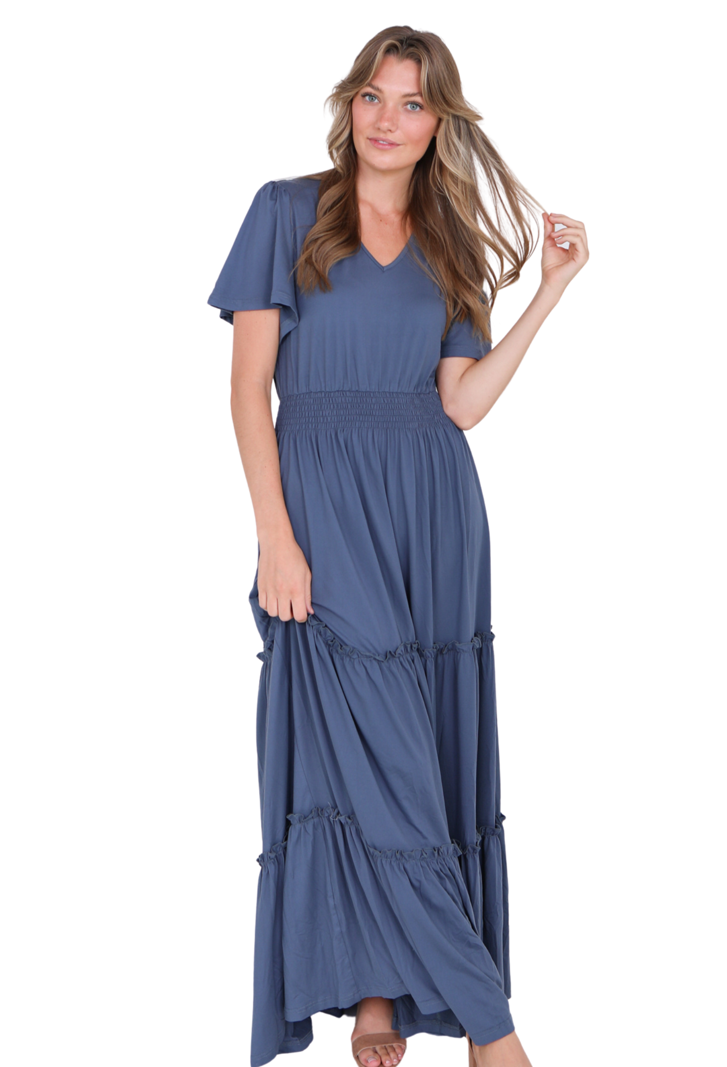 Cove in Nightshadow Blue Modest Maxi