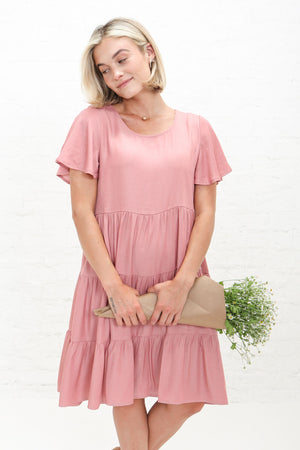 Peyton Dusty Pink Modest Dress