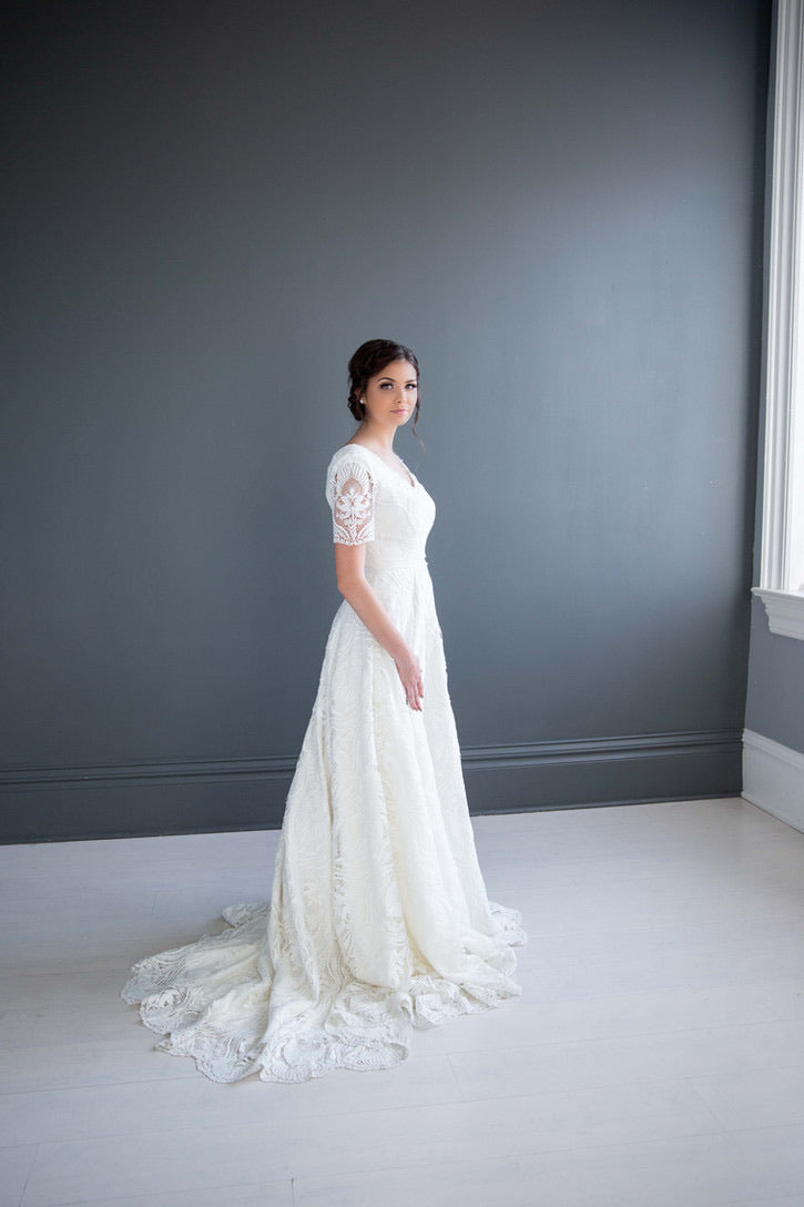 Bria Modest Wedding Dress – A Closet Full of Dresses