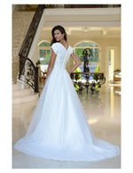 Venus Bridal TB7743 Modest Wedding Dress back from A Closet Full of Dresses