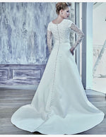 Venus Bridal TB7775 Modest Wedding Dress back from A Closet Full of Dresses