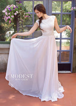 Mon Cheri TR11841 Modest Wedding Dress from A Closet Full of Dresses